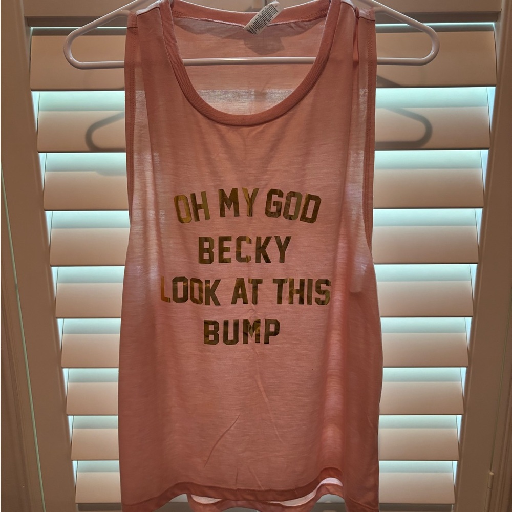 Pink Graphic maternity Tank Top
